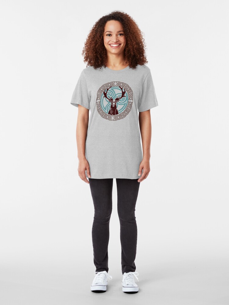 Alternate view of I am a Stag: of seven tines Slim Fit T-Shirt