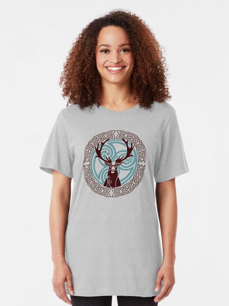 Alternate view of I am a Stag: of seven tines Slim Fit T-Shirt