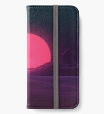 Neon Sonnenuntergang iPhone Flip-Case/Hülle/Skin