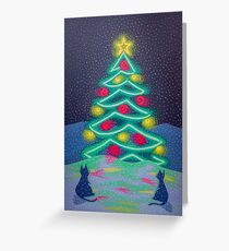 Bright December Night Greeting Card