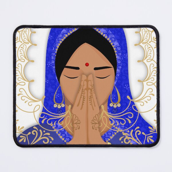 Item preview, Mandala Namaste - Gratitude Blue and White designed and sold by MandalaSoul.