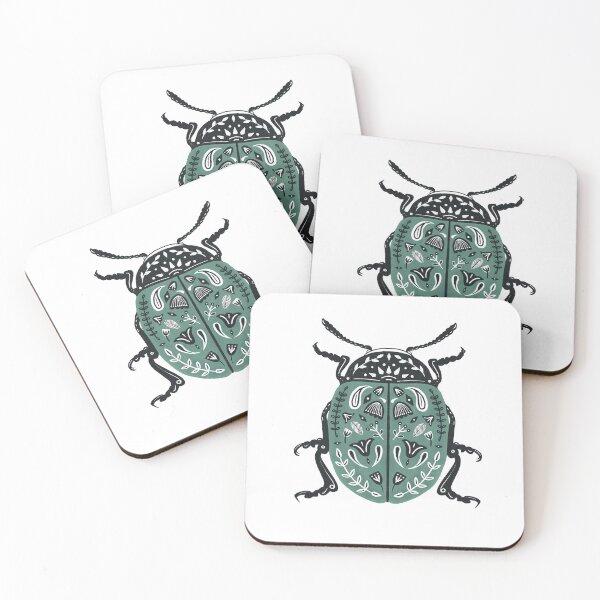 Item preview, Folksy green beetle designed and sold by NoBra-Store.