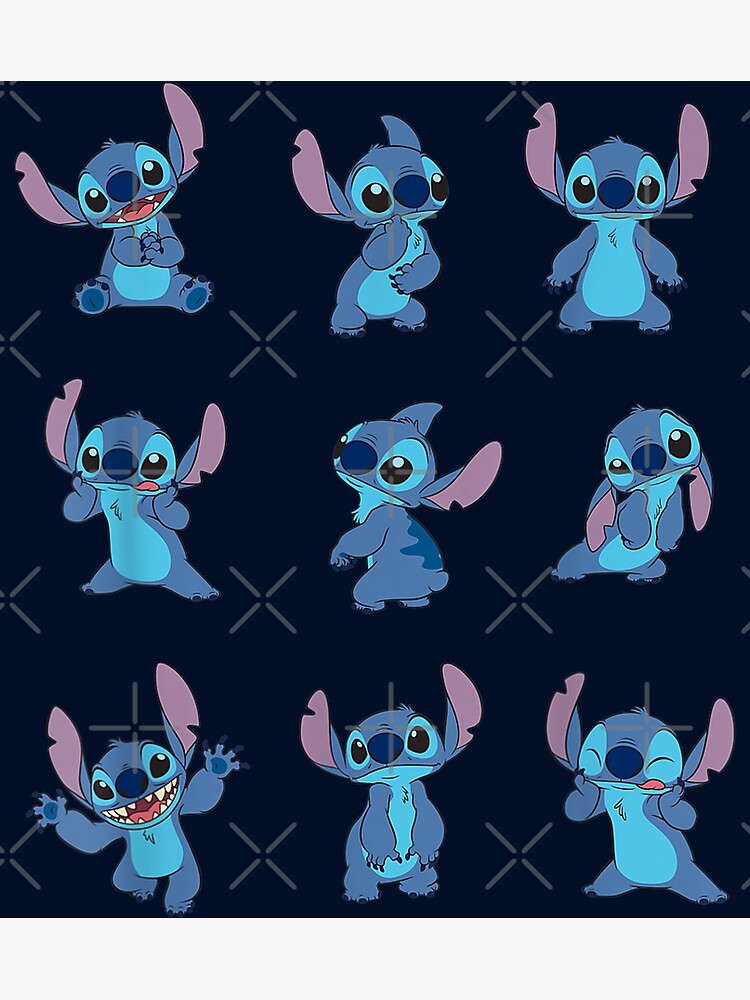 Cute Stitch Lick Funny Mood Love Stitch And Lilo Quilt Bed Set