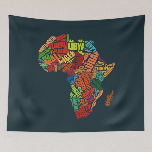 Item preview, Africa Word Pattern Africa Map designed and sold by BaoChien.