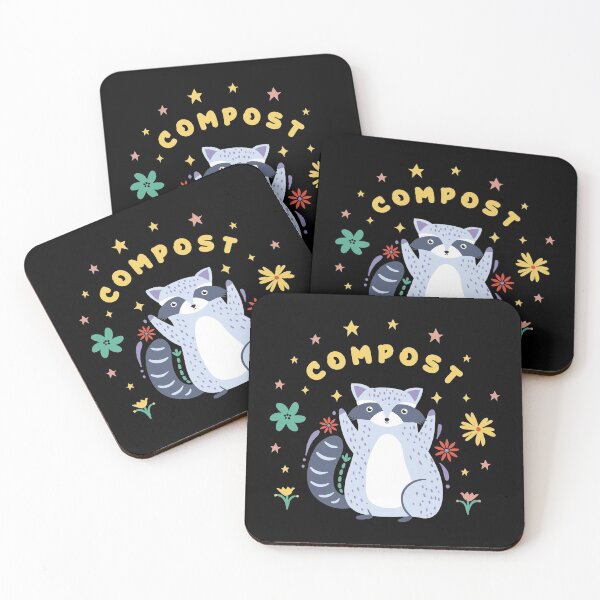 Item preview, Raccoon Compost / Cute Wildlife Woodland Animal / Eat Trash design designed and sold by CreatedByHeidi.