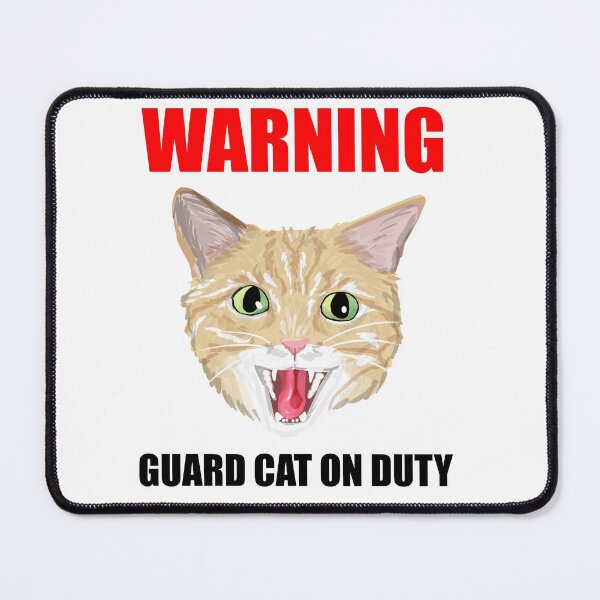 Item preview, Beware Guard Cat (orange tabby) designed and sold by michelleachan.