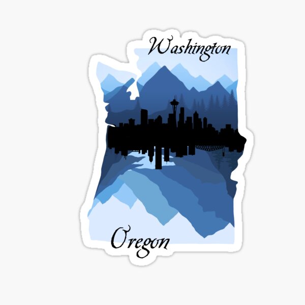 Item preview, Washington and Oregon Reflection Piece (borderless) designed and sold by meadowofash.