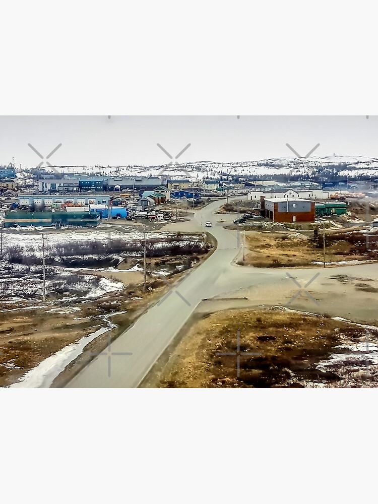 "City of Kuujjuaq, Nunavik in the fall seen from the air" Poster for