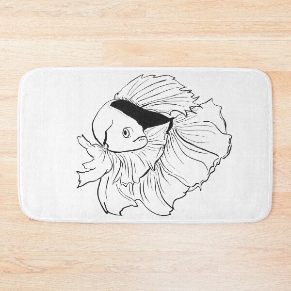 Item preview, Betta Swimming - black and transparent designed and sold by michelleachan.