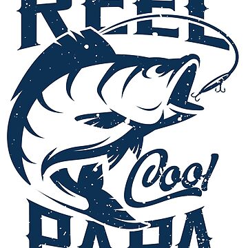 Mens Reel Cool Papa Fishing Dad Gifts Father's Day Fisherman Fish T-Shirt 