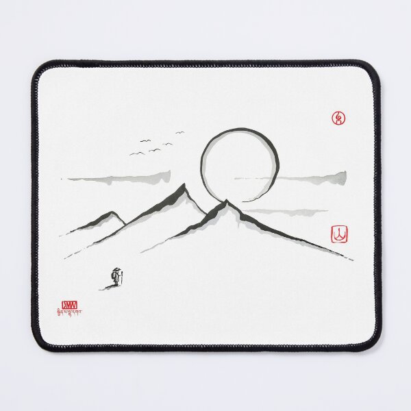 Moon Over Mountains Mouse Pad