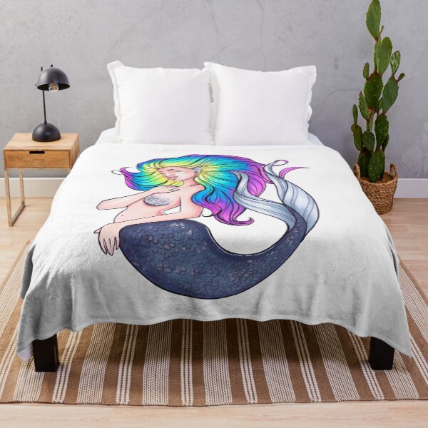 Item preview, Rainbow hair mermaid designed and sold by EmmaFalconerArt.
