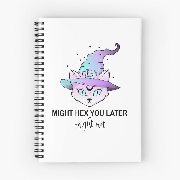Item preview, Might Hex You Might Not - Pastel Goth Witch Cat designed and sold by SpookyCupcake.