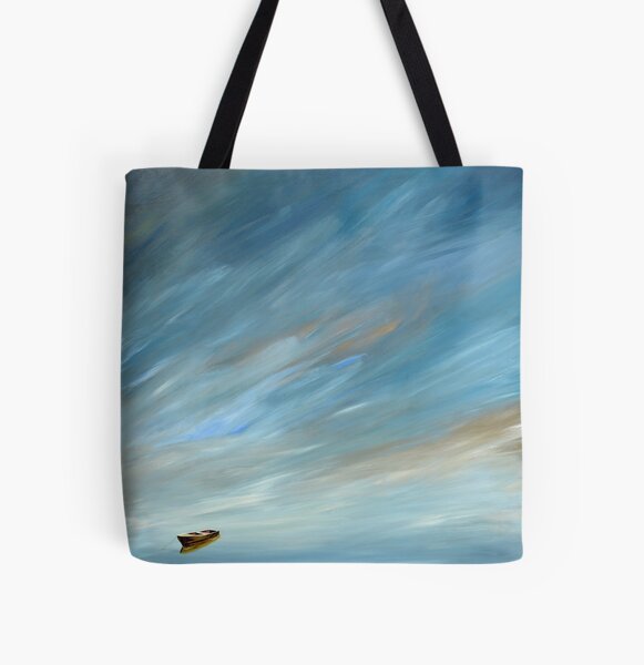 Yellow Boat #1 by artist Thomas Andrew All Over Print Tote Bag