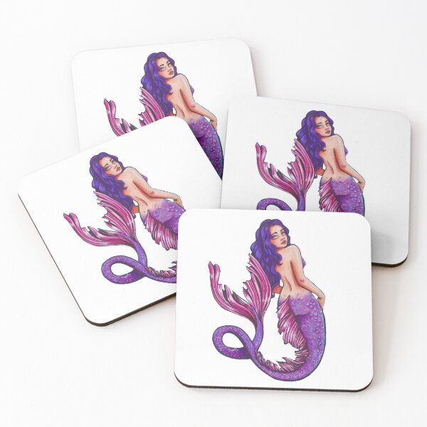 Item preview, Purple pinup mermaid designed and sold by EmmaFalconerArt.