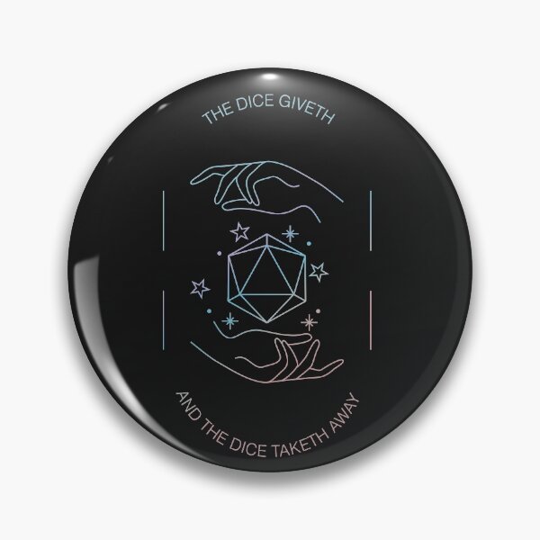 Item preview, The Dice Giveth and the Dice Taketh Away | Tarot D&D RPG Dungeons and Dragons Line Drawing designed and sold by SuperUberLame.