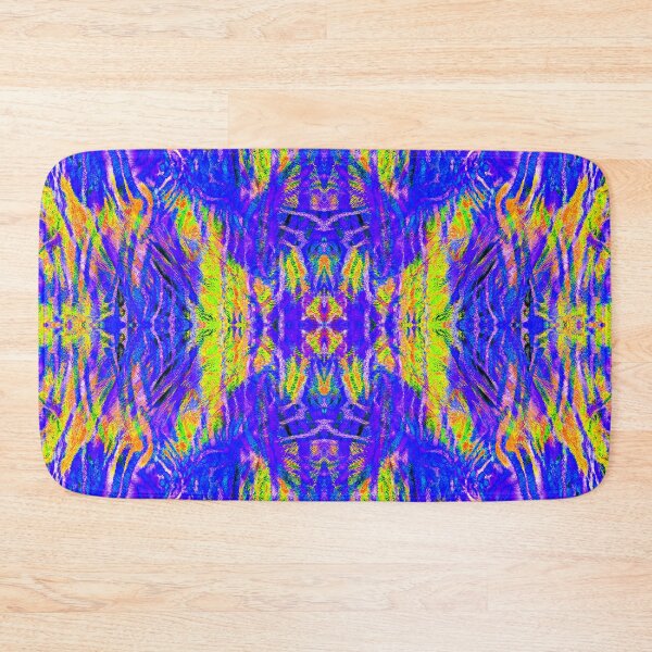 Item preview, Colorful Blue Abstract Afrocentric Ethnic Tribal African Inspired Textile Art Pattern designed and sold by BlackArt Cafe.