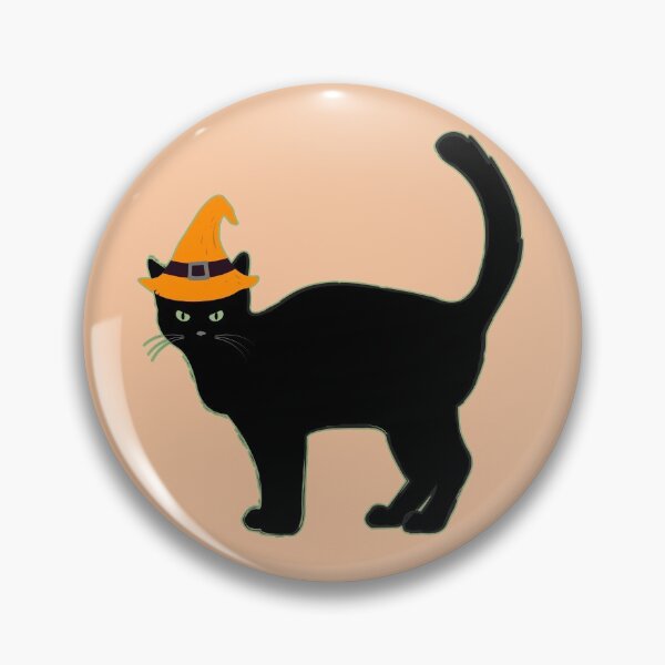 Item preview, Happy Hallowe'en Holiday Cute Black Cat Witch's Hat Fun Hallowe'en designed and sold by H3designs.