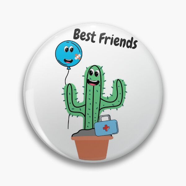 Item preview, Cactus and Balloon Best Friends - Friend designed and sold by Jessi-Sketches.