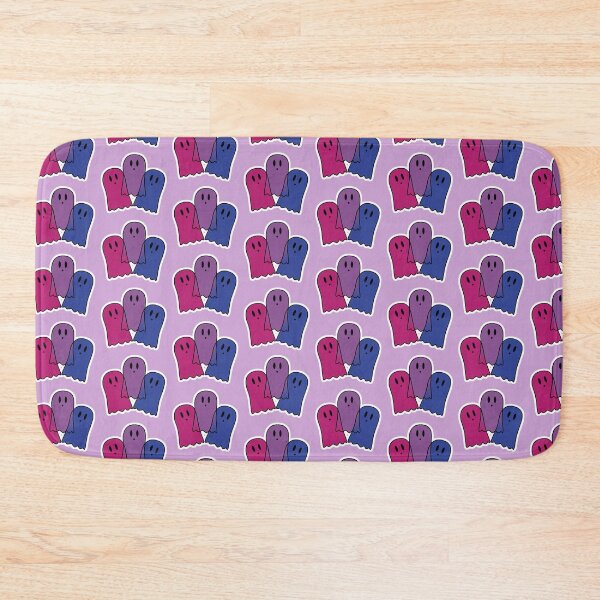 Item preview, Subtle Pride Spooky Cute Ghosts Bisexual Flag designed and sold by Jenna Rideout.