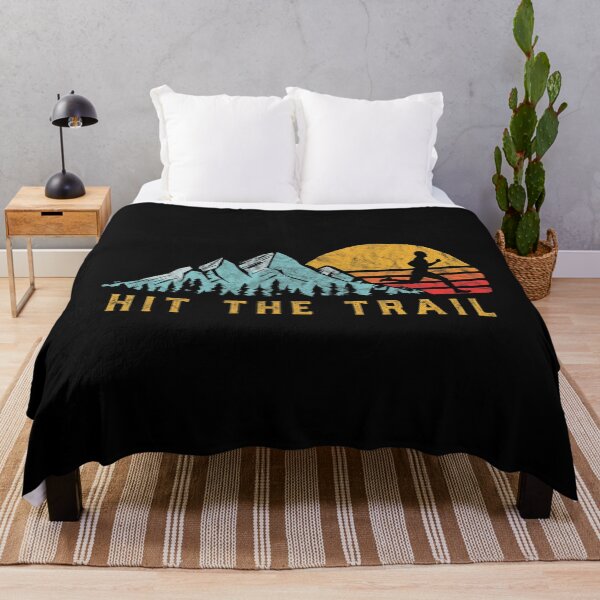Item preview, Hit The Trail, Runner - Retro Style Vintage Running Graphic designed and sold by SimmonsNobl.
