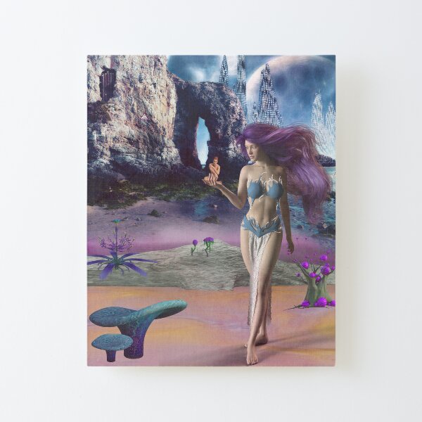 Alien Land Canvas Mounted Print