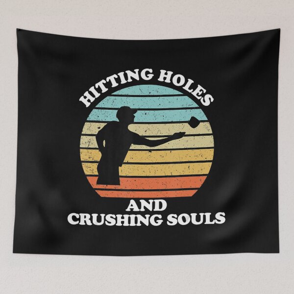 Item preview, Hitting Holes And Crushing Souls Funny Cornhole  designed and sold by SimmonsNobl.