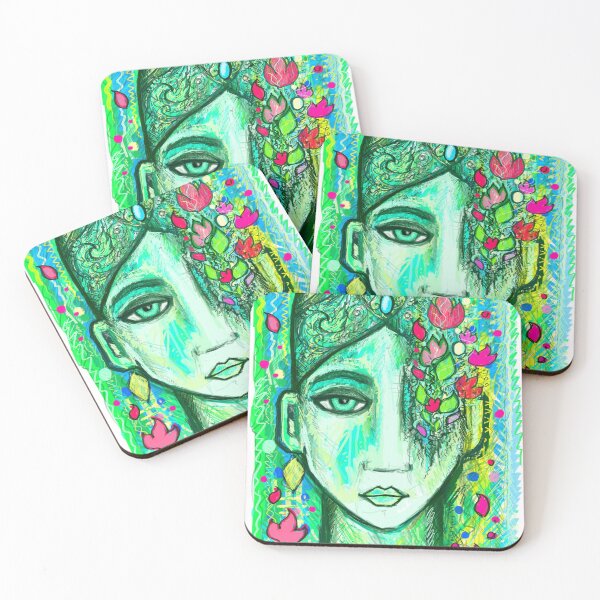 Item preview, Green Tara portrait designed and sold by ATWartist.