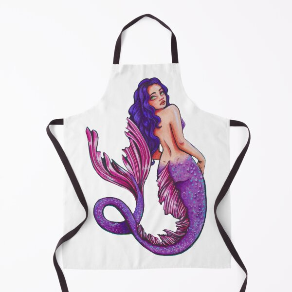 Item preview, Purple pinup mermaid designed and sold by EmmaFalconerArt.