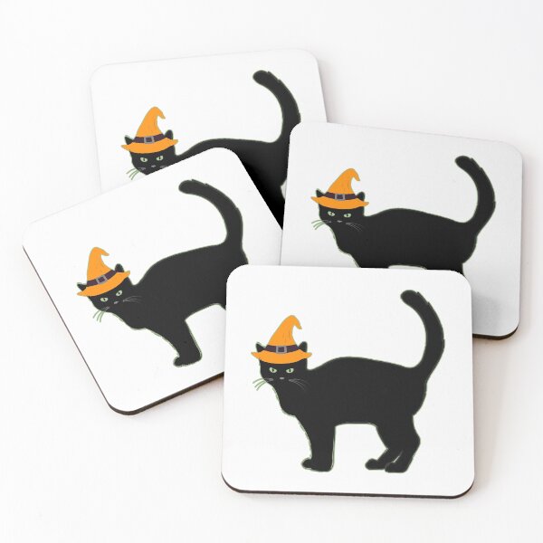 Item preview, Happy Hallowe'en Holiday Cute Black Cat Witch's Hat Fun Hallowe'en designed and sold by H3designs.