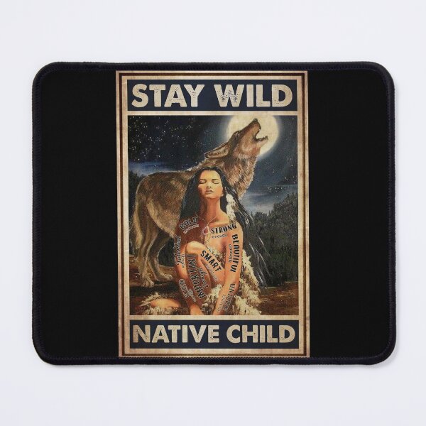 Item preview, Stay wild native american child with wolf designed and sold by chinulove.