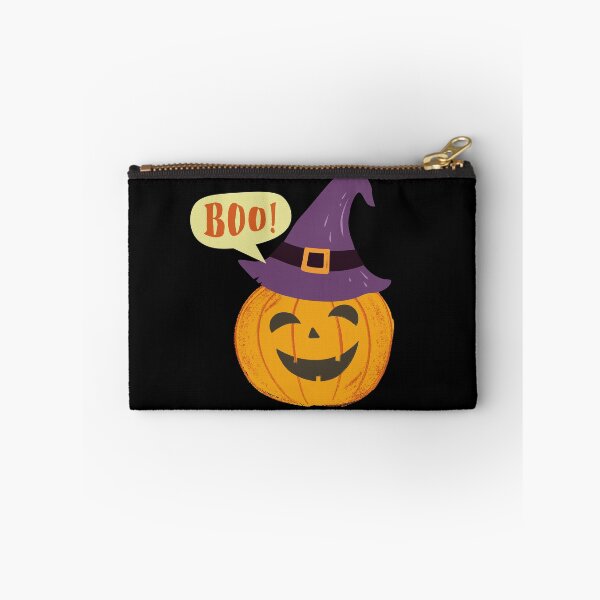 Item preview, Halloween Pumpkin with Witch Hat saying Boo  designed and sold by Anmol Arts.