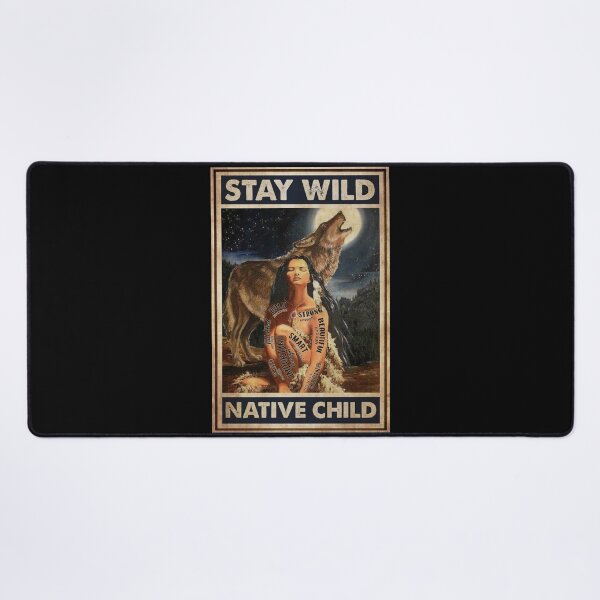 Item preview, Stay wild native american child with wolf designed and sold by chinulove.