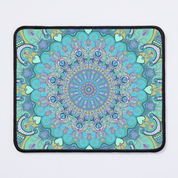 Item preview, light green mandala designed and sold by MandalaFlowerArt.
