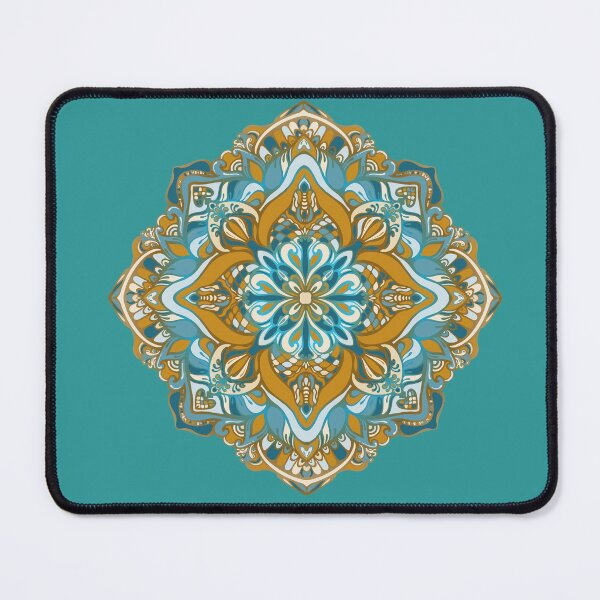 Item preview, GOLDEN -GREEN VECTOR MANDALA designed and sold by MandalaFlowerArt.