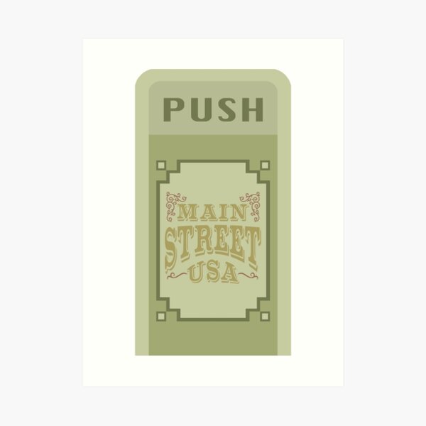 Main Street Trash Can Design Art Print