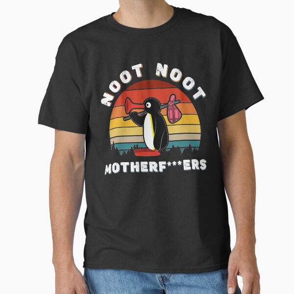 Vista previa del artículo con la obra «Noot Noot Pingu Shirt Noot Meme Regalo, Pingu Noot Noot Motherf Classic», diseñado y vendido por MarshaJean01.