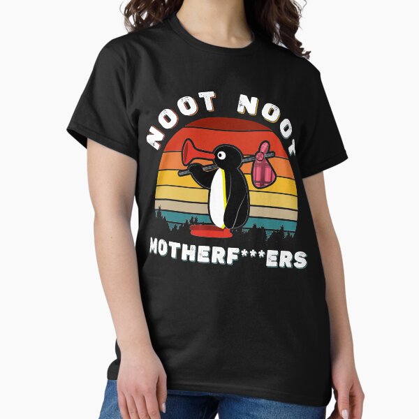 Vista previa del artículo con la obra «Noot Noot Pingu Shirt Noot Meme Regalo, Pingu Noot Noot Motherf Classic», diseñado y vendido por MarshaJean01.