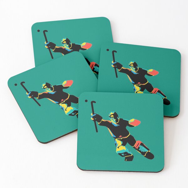 Item preview, Field hockey goalkeeper colorful designed and sold by hookfreaks.