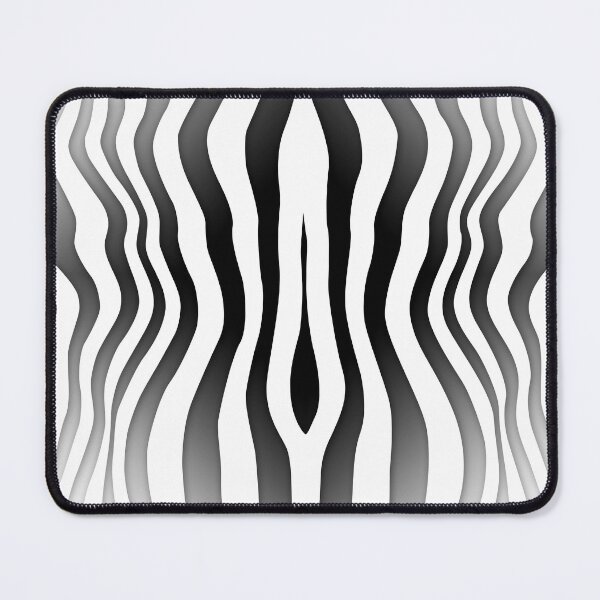 Item preview, Psychedelic Black and White Gradient Zebra Dancing Lines Pattern designed and sold by yappei.