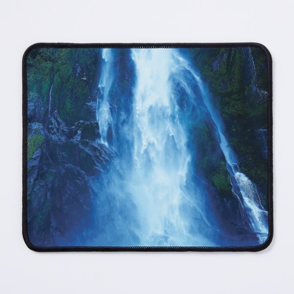 Item preview, Dreamy Textures of Waterfall, featuring Cool Blue Cascading Mist and Green Moss Rocks designed and sold by yappei.
