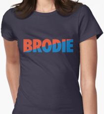 Brodie (Light Blue/Orange) Women's Fitted T-Shirt