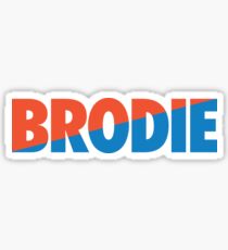 Brodie (Light Blue/Orange) Sticker