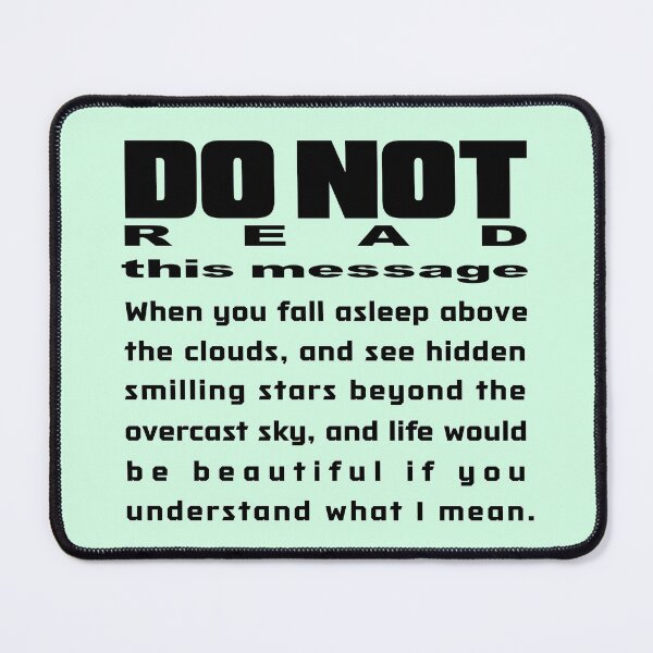 Item preview, Do Not Read This Message designed and sold by VkScript.