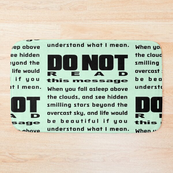 Item preview, Do Not Read This Message designed and sold by VkScript.
