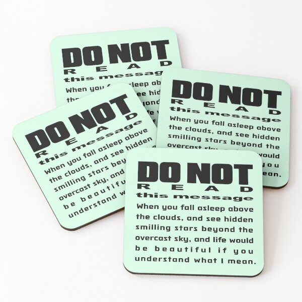 Item preview, Do Not Read This Message designed and sold by VkScript.