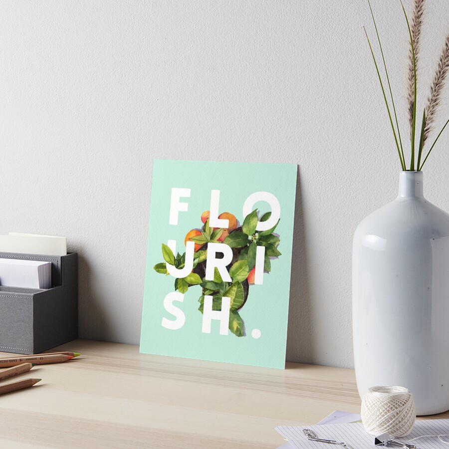 Flourish #redbubble #home #designer #tech #lifestyle #fashion #style Art Board Print
