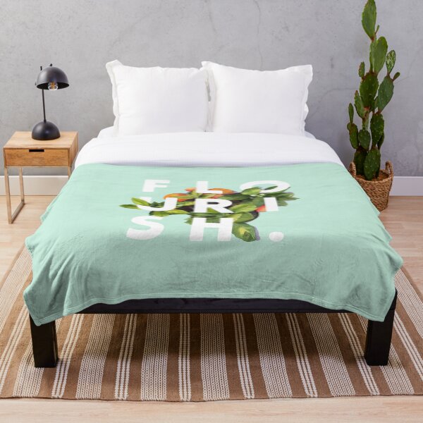 Flourish #redbubble #home #designer #tech #lifestyle #fashion #style Throw Blanket