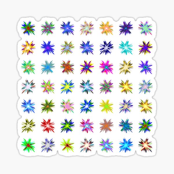 Flower blast structured chaos chaos #fractal art Sticker
