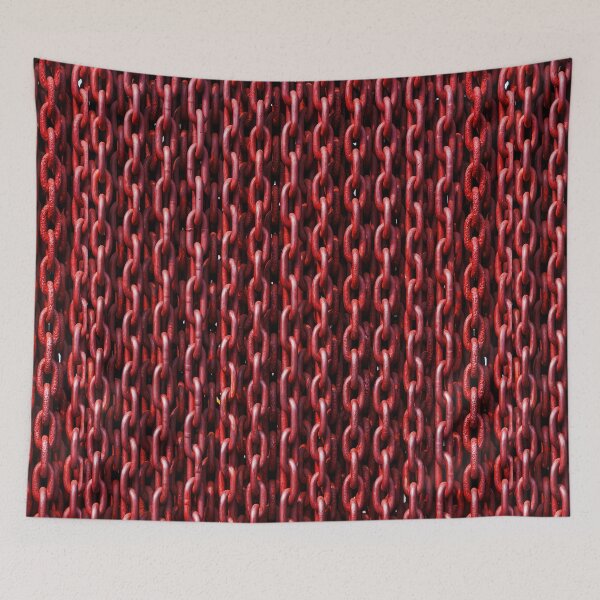 Item preview, Red Chain Pattern Bed Sheet or Frock Design designed and sold by PodiShawna.